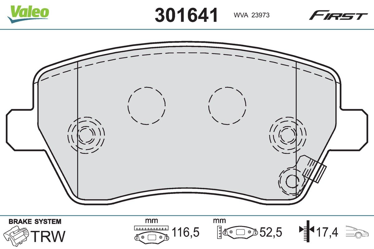 VALEO VAL301641 Fékbetét